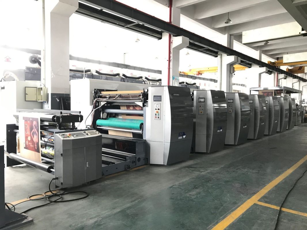 آلة الطباعة السيراميكية الآنيلوكس عالية السرعة 6 لون Flexo للمواد الورقية