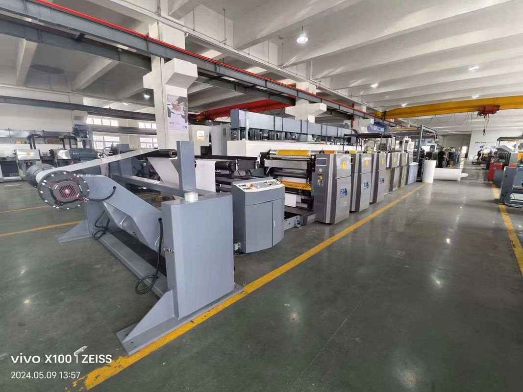 240m/Min جهاز التحكم بالخدمة FM-CS آلة الطباعة المرنة مع قطر رولر الشبكة 100mm