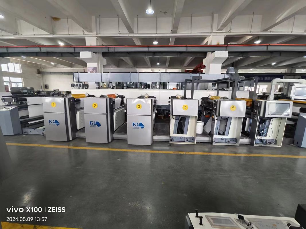 240m/Min جهاز التحكم بالخدمة FM-CS آلة الطباعة المرنة مع قطر رولر الشبكة 100mm