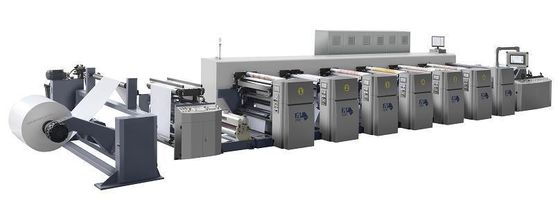 عالية السرعة CE الآلية الهواء الساخن IR جفاف 6 لون للوحة إلى لفة آلة الطباعة Flexo